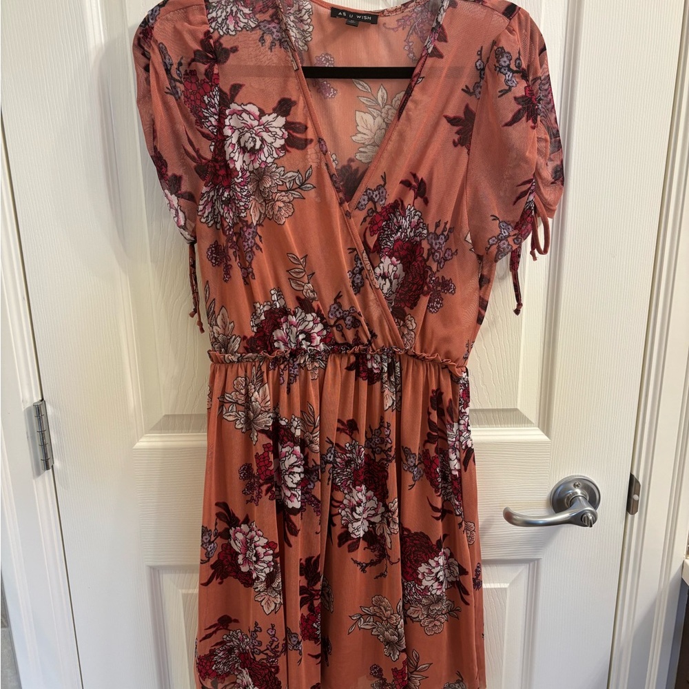 Floral Wrap Dress in Rust by Abrand